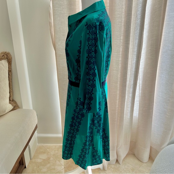 Draper James Green with Navy Ribbon & Embroidery Dress - Picture 4 of 11